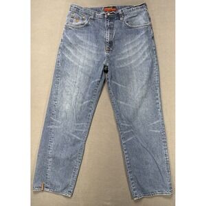 Vintage Rocawear Jeans Men 36x34 (34x32) Baggy Whiskered Hip Hop Y2K Faded Denim